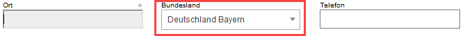 Screenshot Dropdown-Button Bundesland