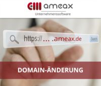 Änderung des Domain-Namens bei der ameax Unternehmenssoftware